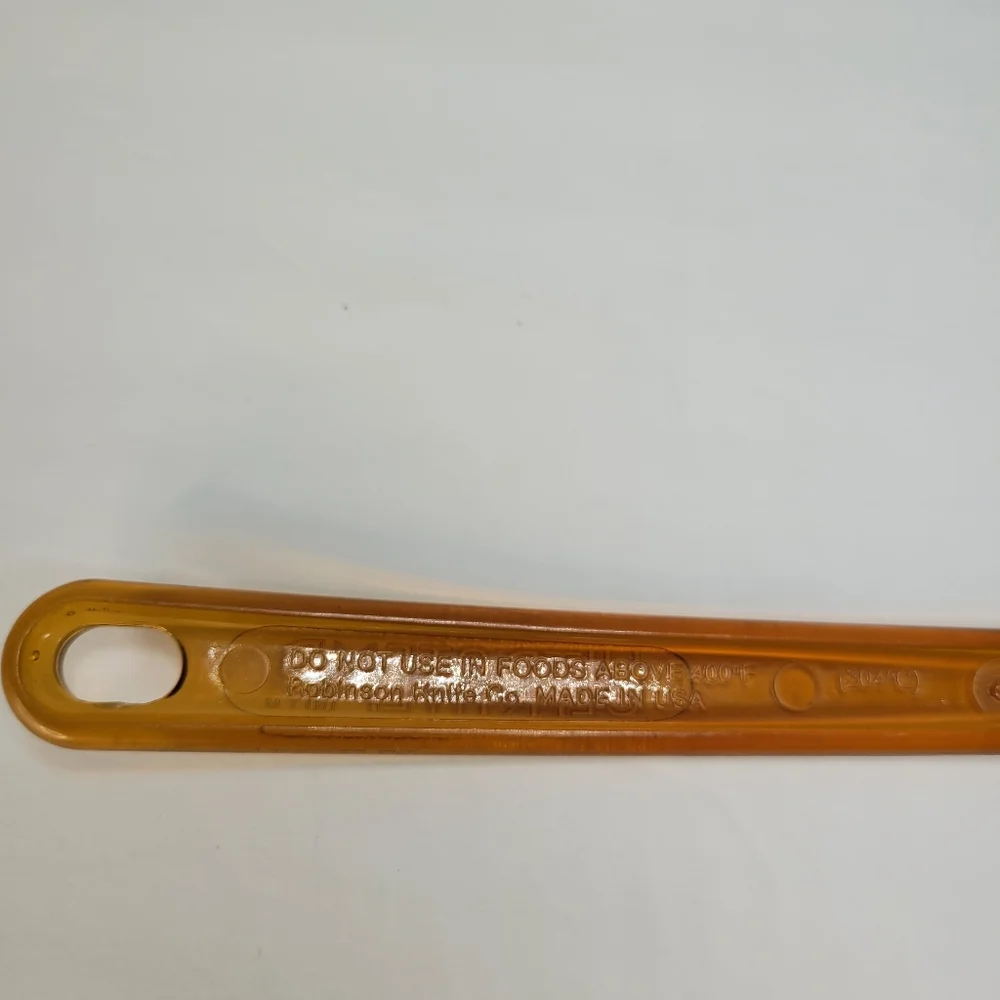 Vintage Ultratemp Amber Pie Cake Server #2119 Serrated Robinson Knife Co USA